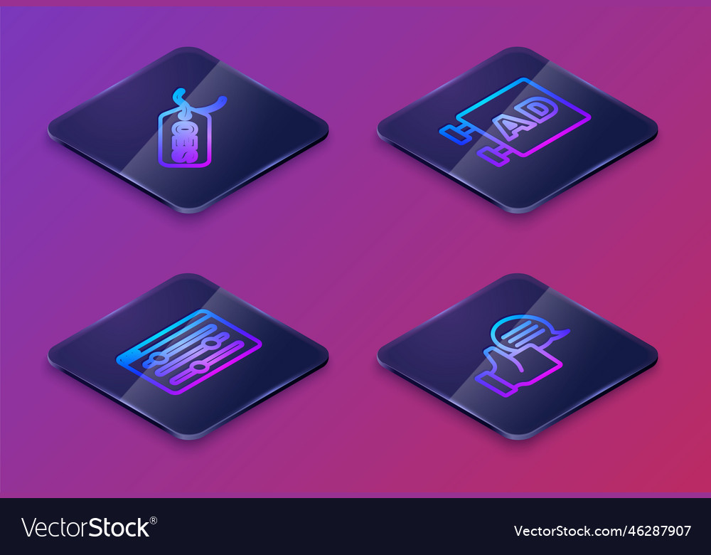 Set isometric line seo optimization browser vector image Set isometric line seo optimization browser