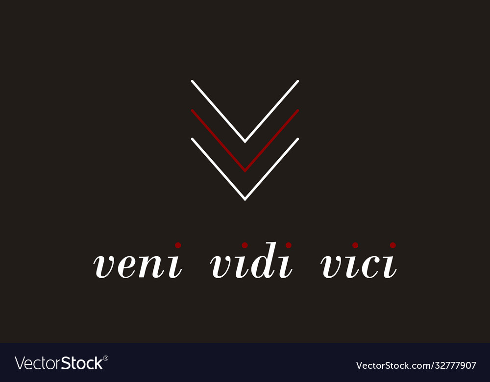 Veni Vidi Vici Latin Quote Poster Stock Vector (Royalty Free) 1787316473