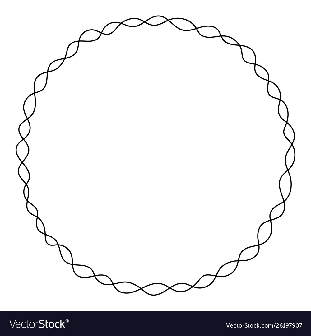 Wreath circle frame decoration for greeting card Vector Image