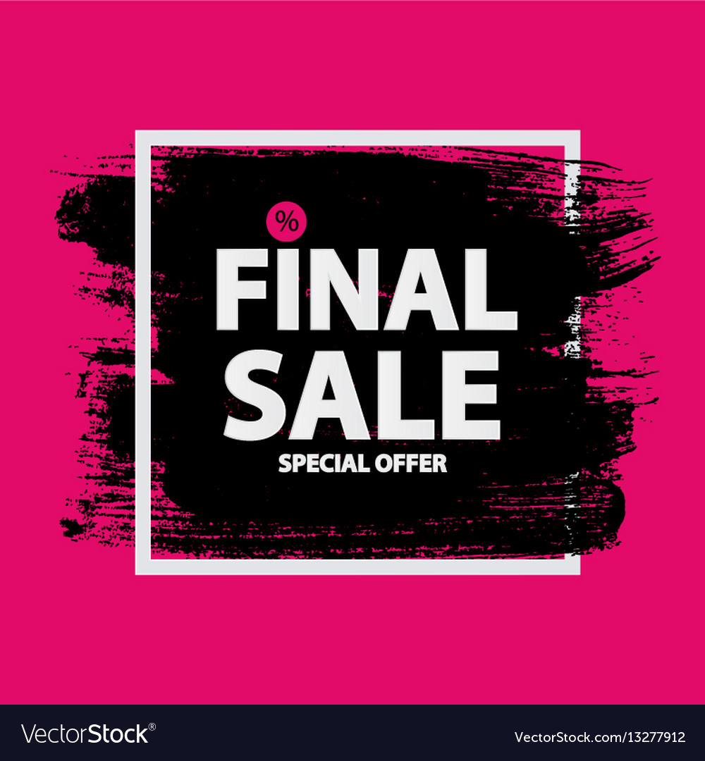 abstract brush stroke designs final sale banner in