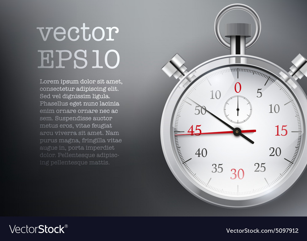 Background with analog stopwatch