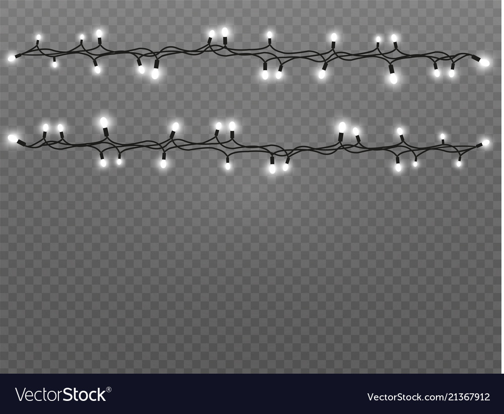 Christmas lights isolated realistic design