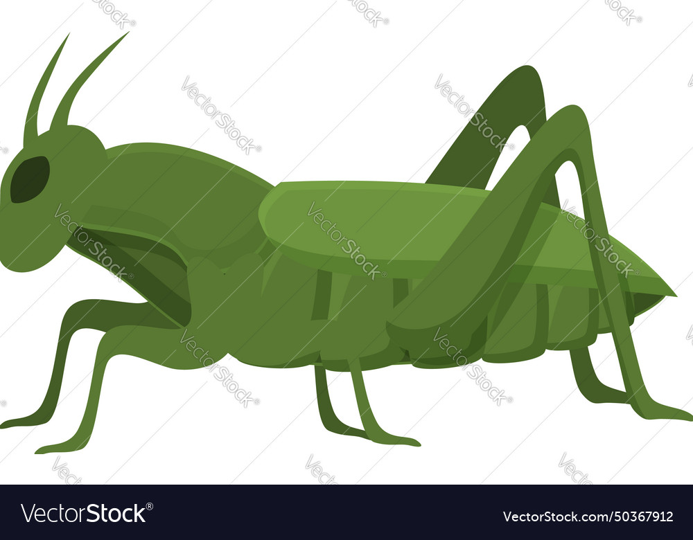 Funny grasshopper icon cartoon mascot fly Vector Image