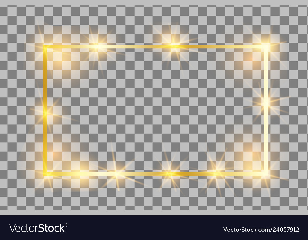 Golden Light Frame mit Sparkles