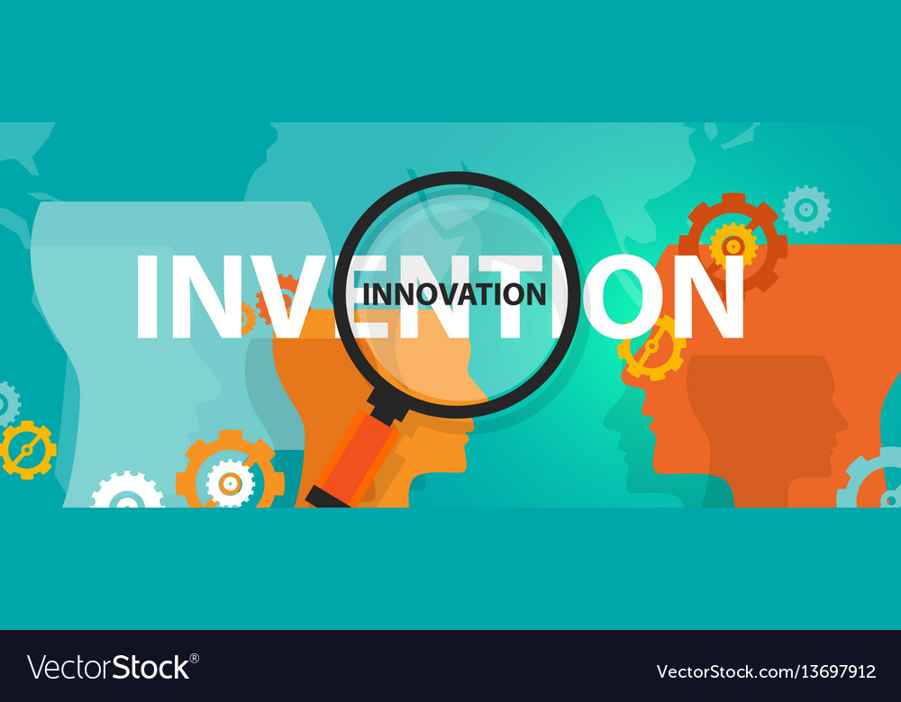 Innovation vs invention concept thinking Vector Image