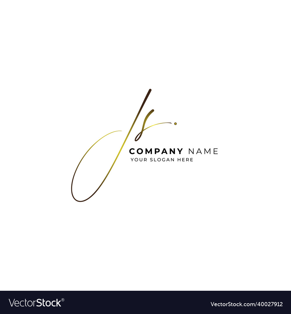 Js initial letters signature logo or handwritten l
