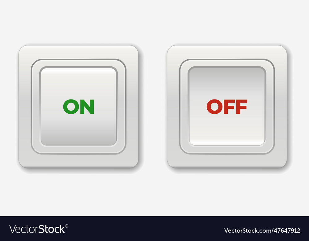 Light and dark buttons switch electric Royalty Free Vector