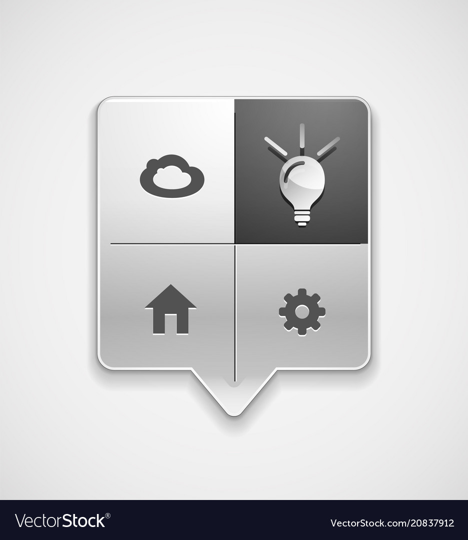 Light bulb new idea concept web button Vector Image Light bulb new idea concept web button
