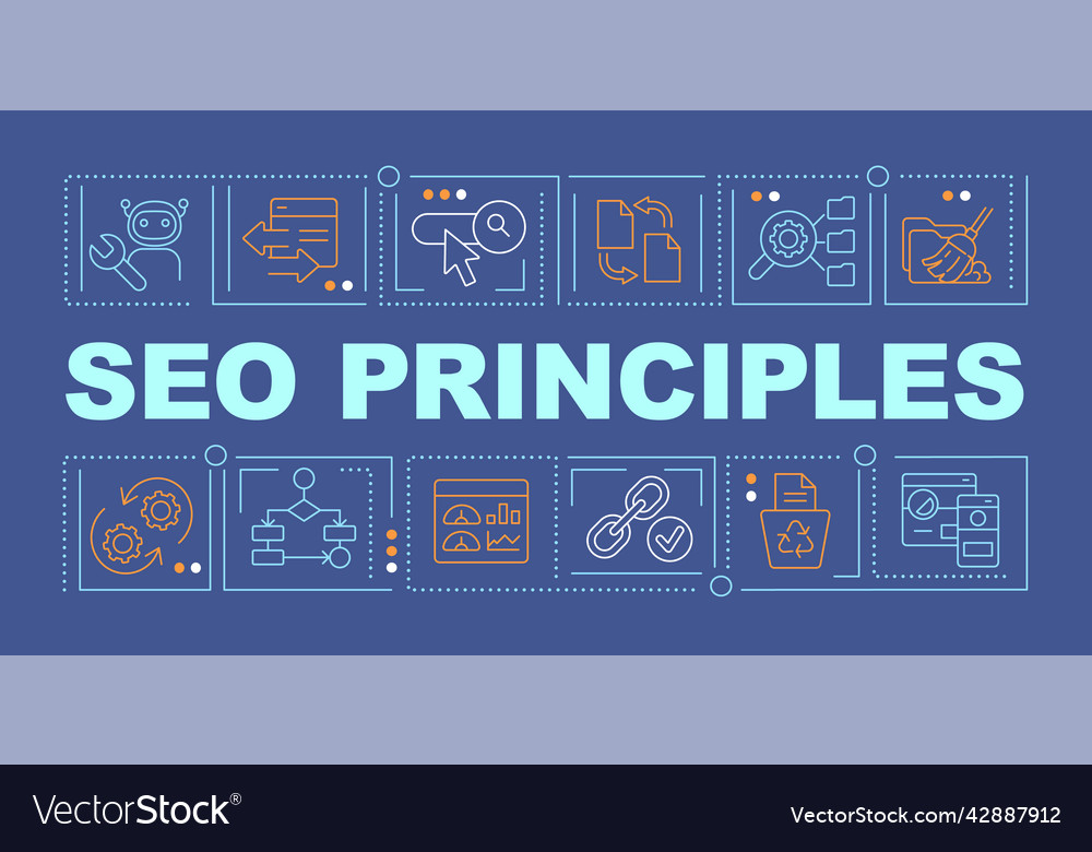 Search engine optimization principles word vector image Search engine optimization principles word