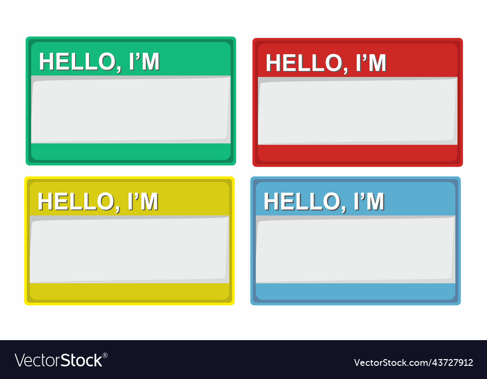 Several types of name tag designs