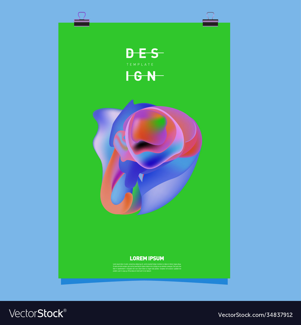 Simple abstract colorful fluid background