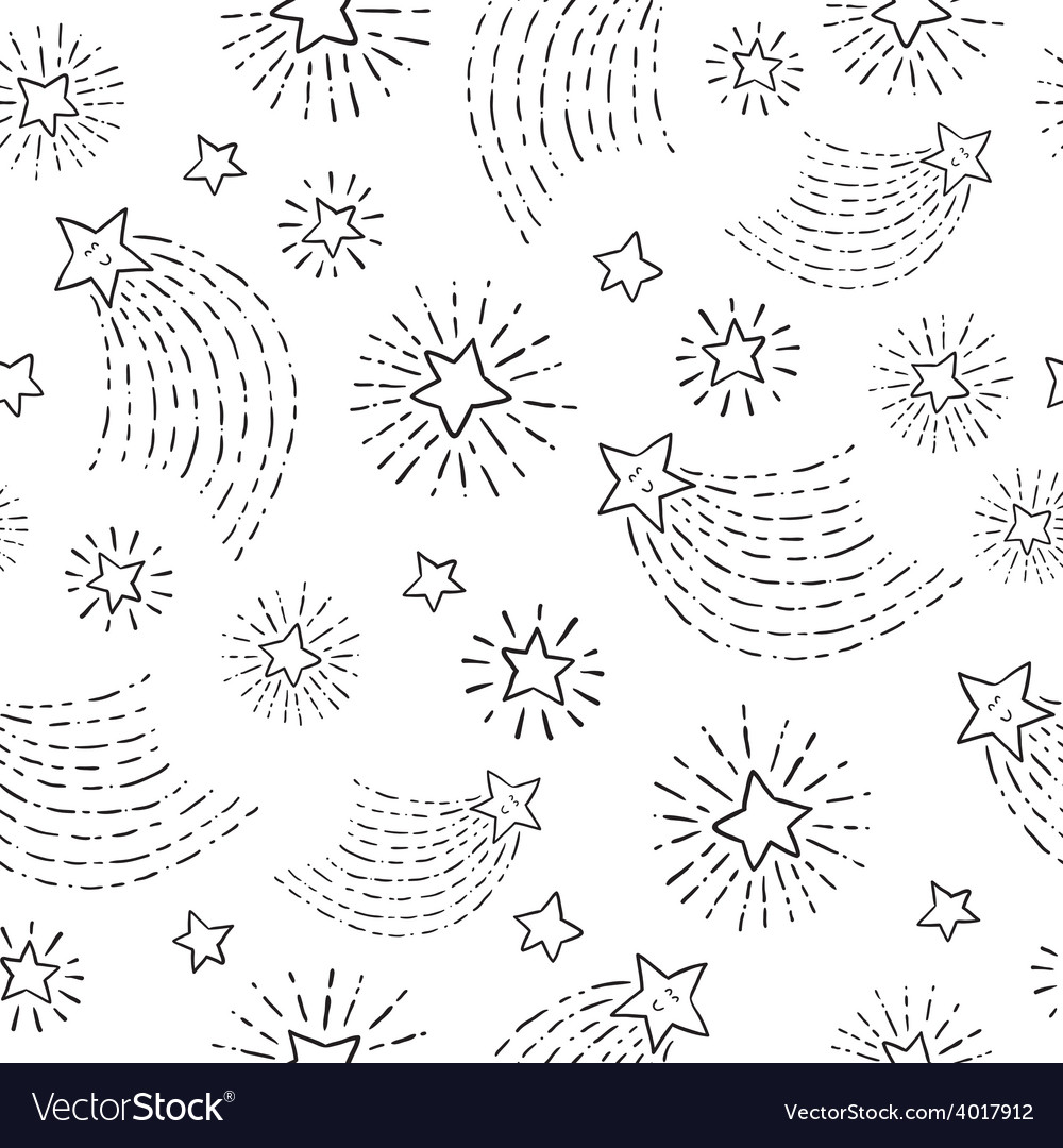 Space Stars Seamless Pattern