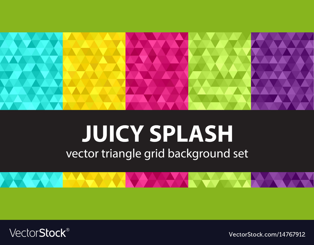 Triangle pattern set juicy splash seamless
