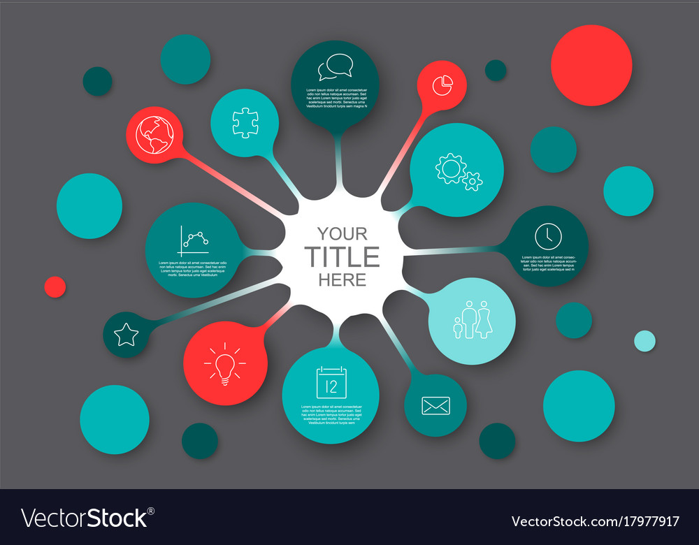 Abstract infographic template with circles