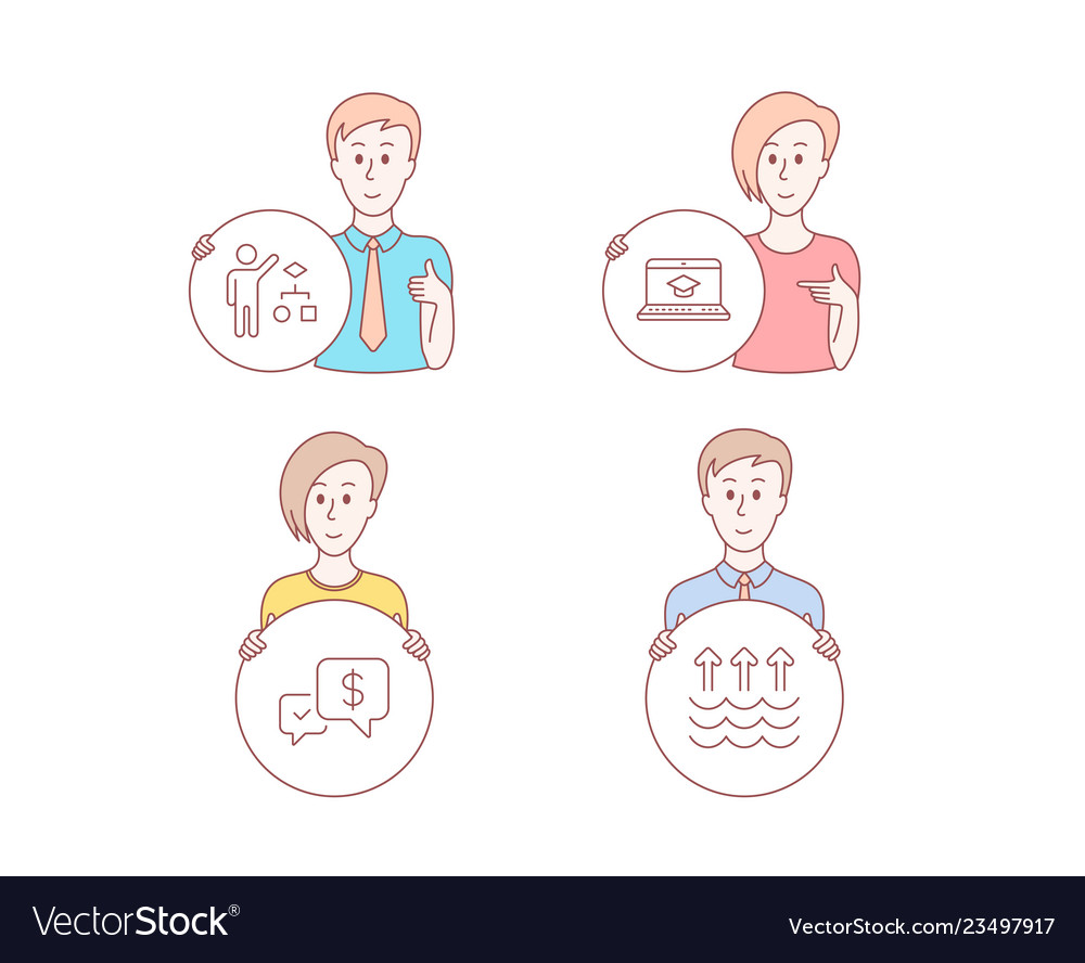 Algorithm payment received and website education vector image Algorithm payment received and website education