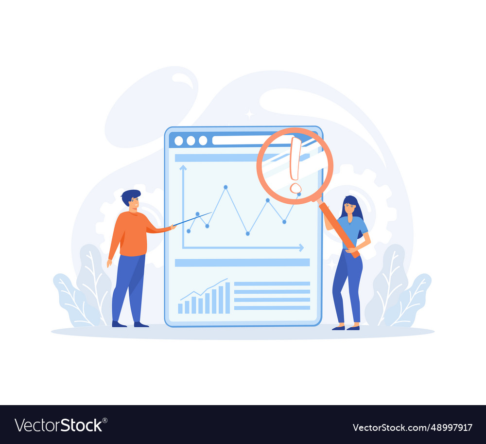 Big data and cloud computing business characters vector image Big data and cloud computing business characters