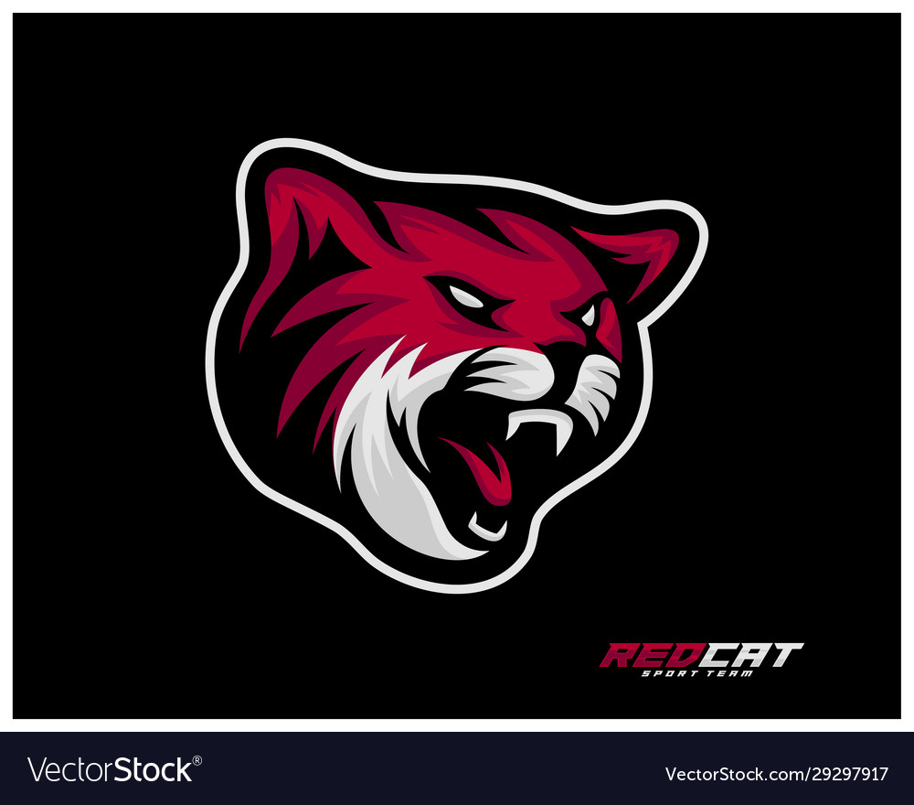 Cat esport gaming mascot logo template modern