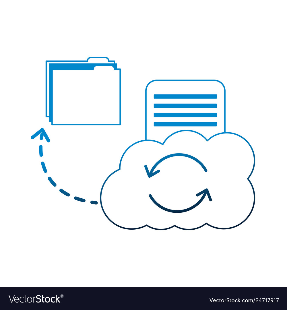 Cloud Computing Ordner Dateidatendokument vector image Cloud Computing Ordner Dateidatendokument