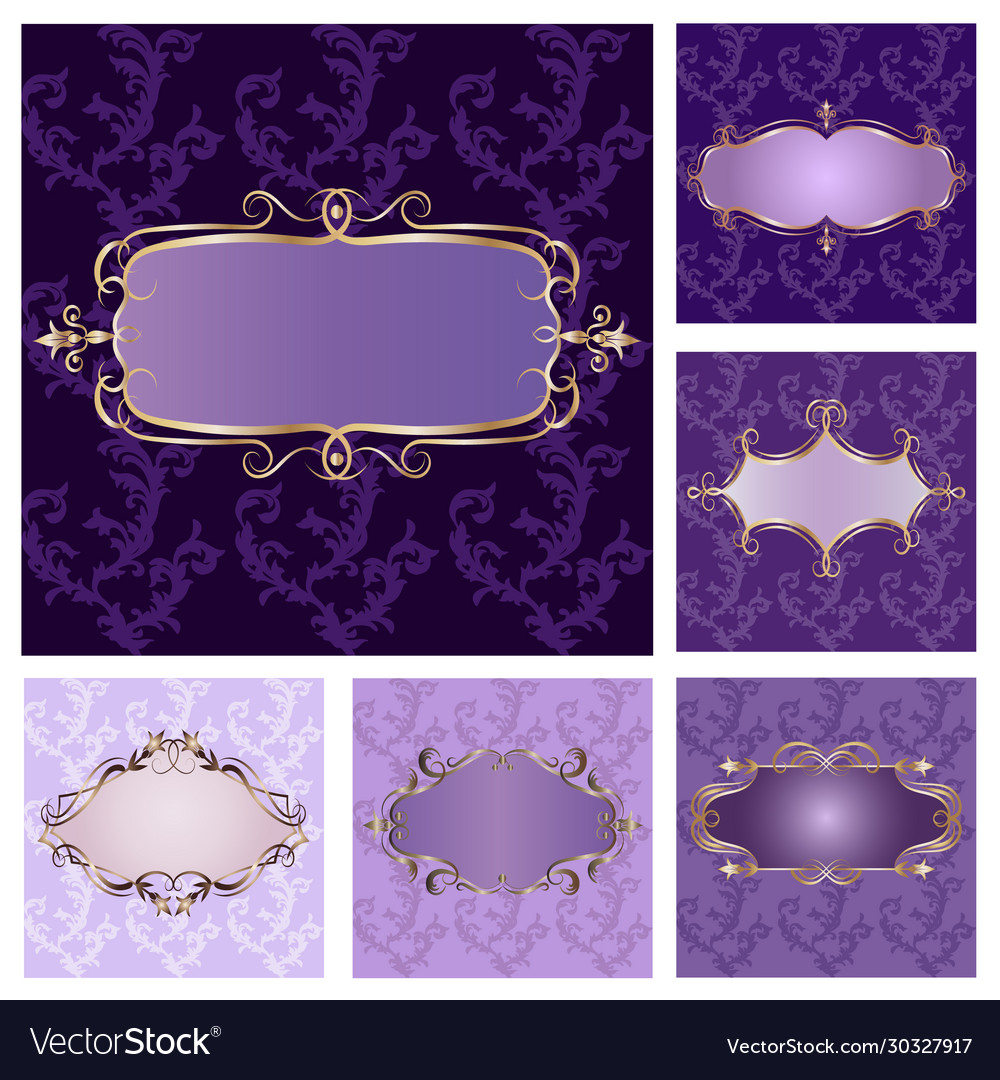 Collection backgrounds with frame for text vector image Collection backgrounds with frame for text