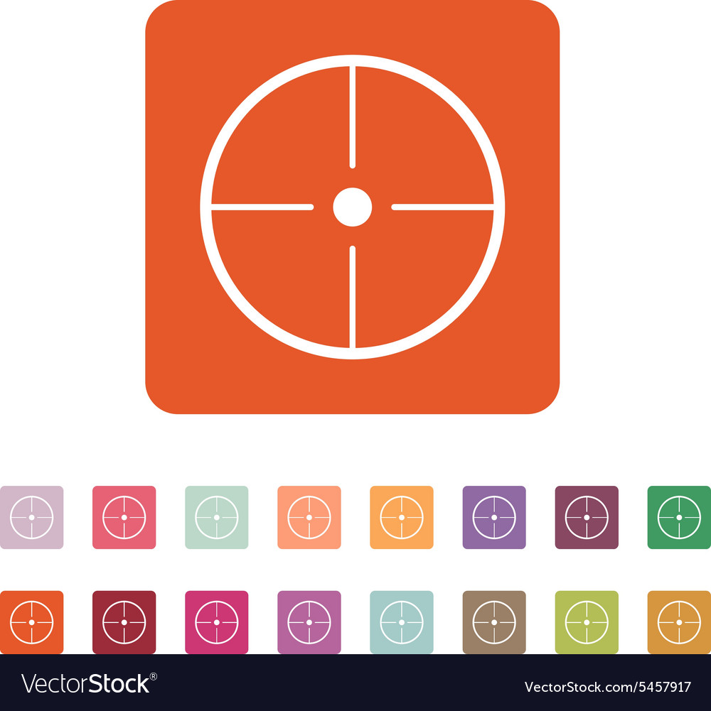 Crosshair icon search symbol flat