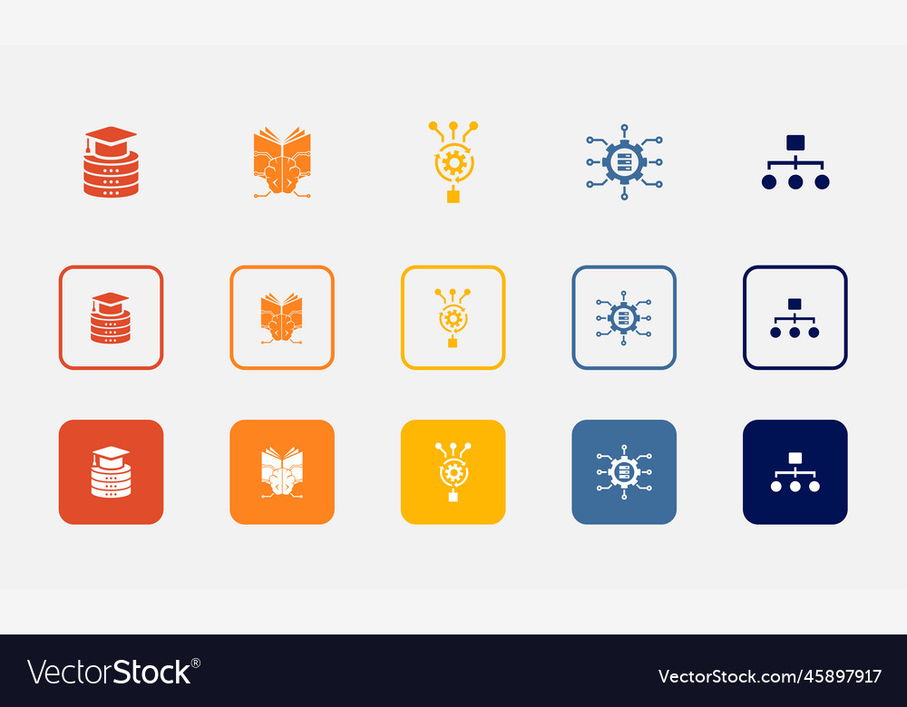 Data Science Icons - Algorithm Set