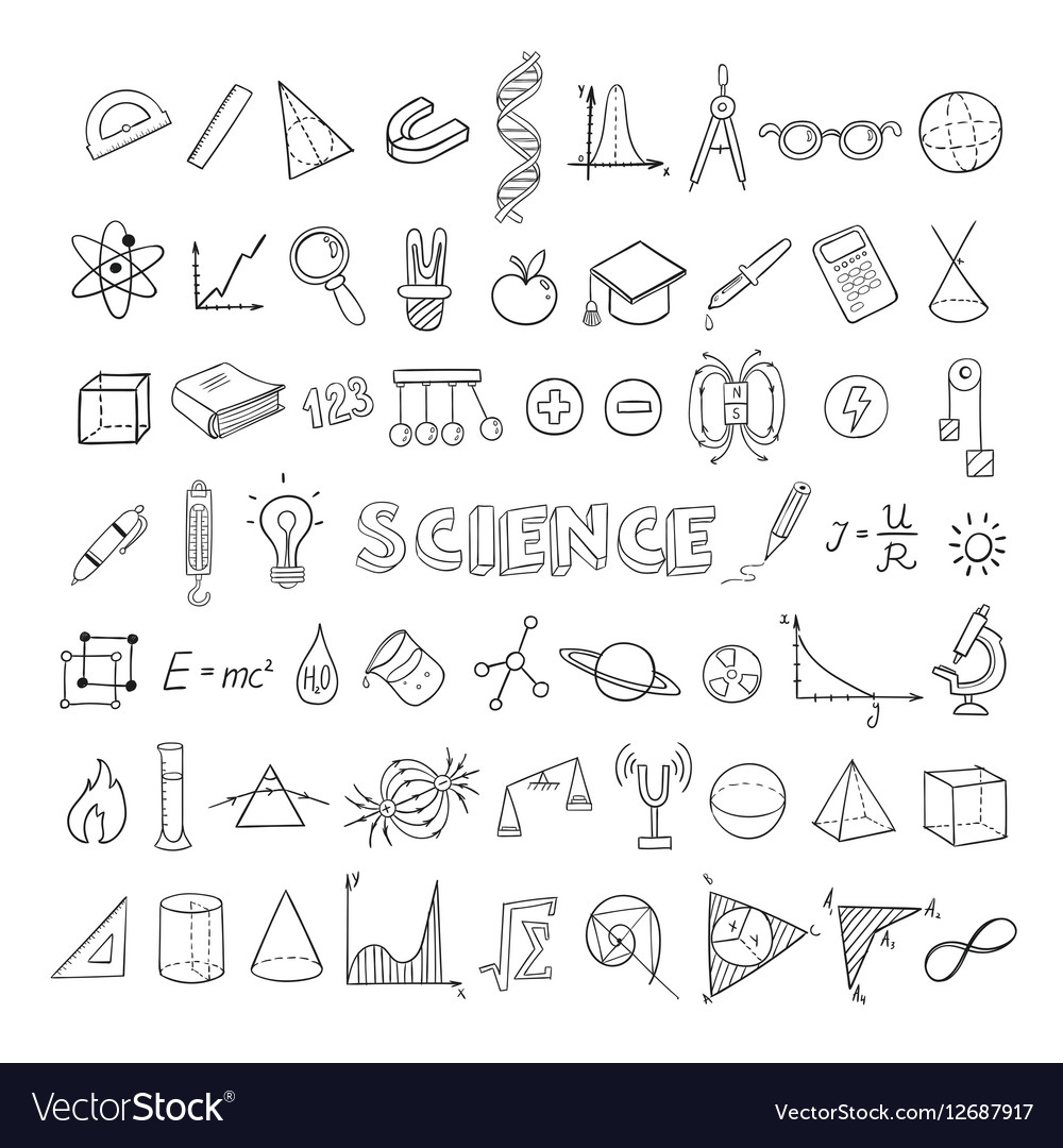 Education sketch icons collection Royalty Free Vector Image