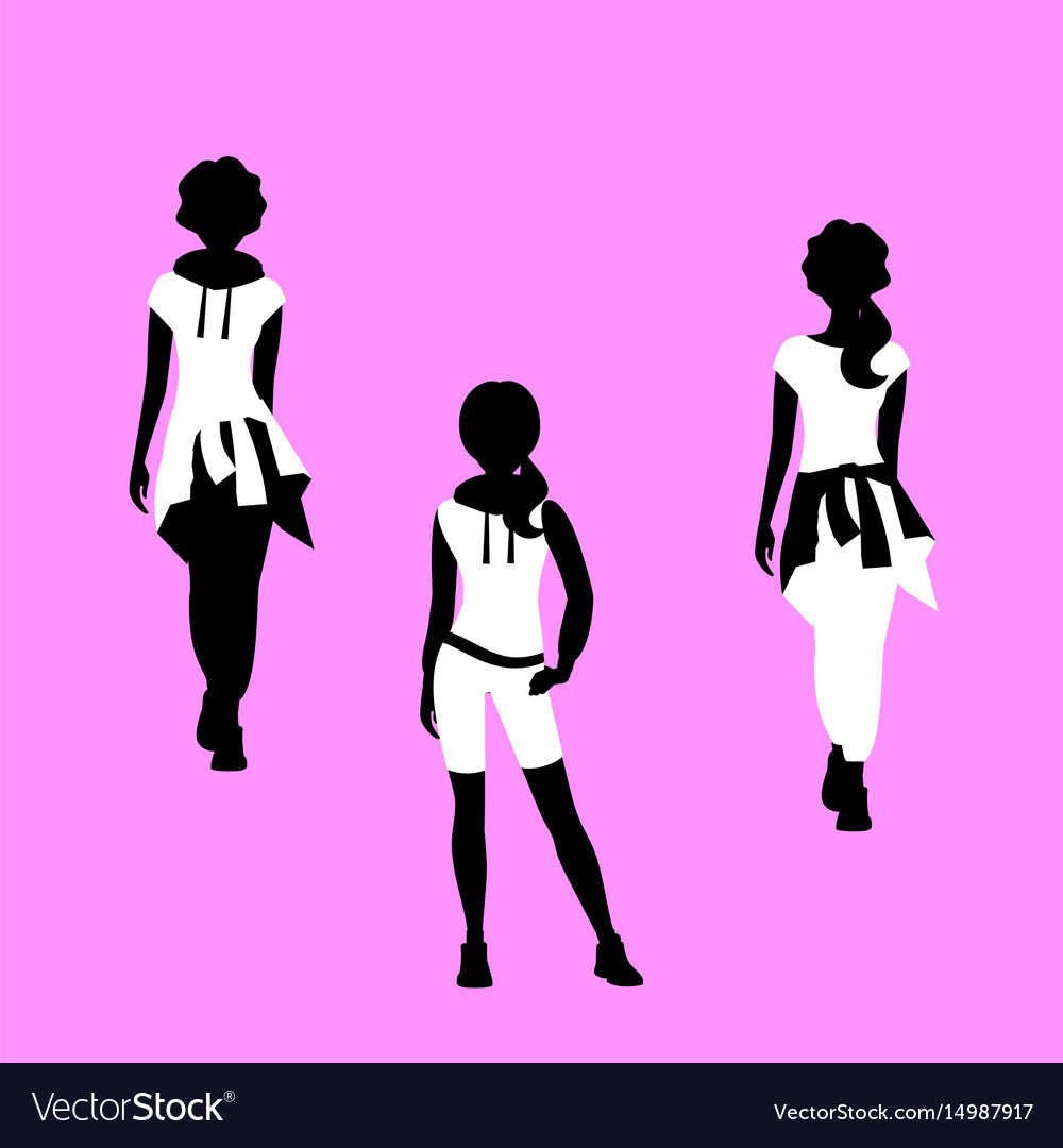 Mode Frau Silhouettes - Modellset