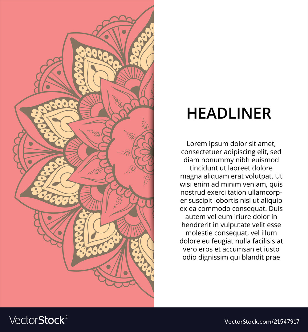 Indian Floral Paisley Medallion Banners Ethnic Vector Image