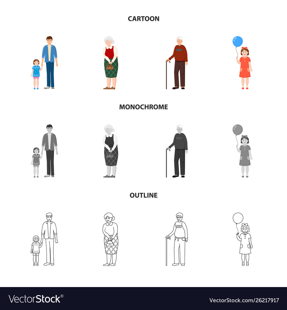 Isolated object character and avatar icon vector image Isolated object character and avatar icon