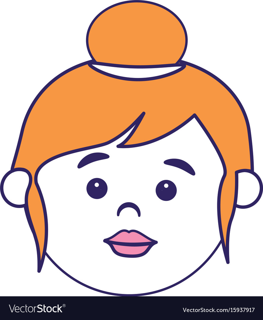 Little girl head icon Royalty Free Vector Image