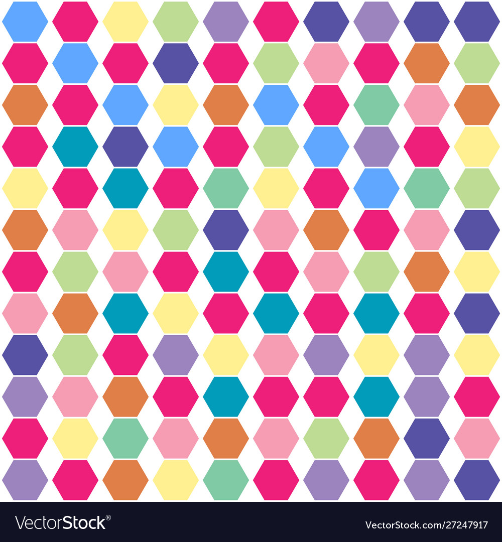 Multicolor pattern geometric polygon design