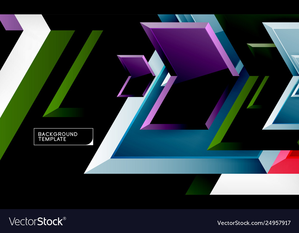 Techno arrow background template design vector image Techno arrow background template design
