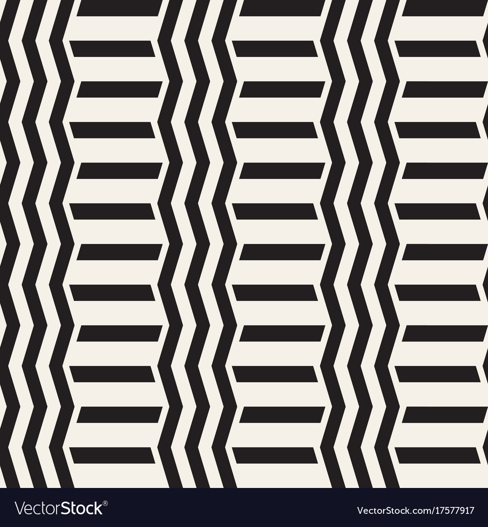 Zigzag Line Pattern - Monochrome