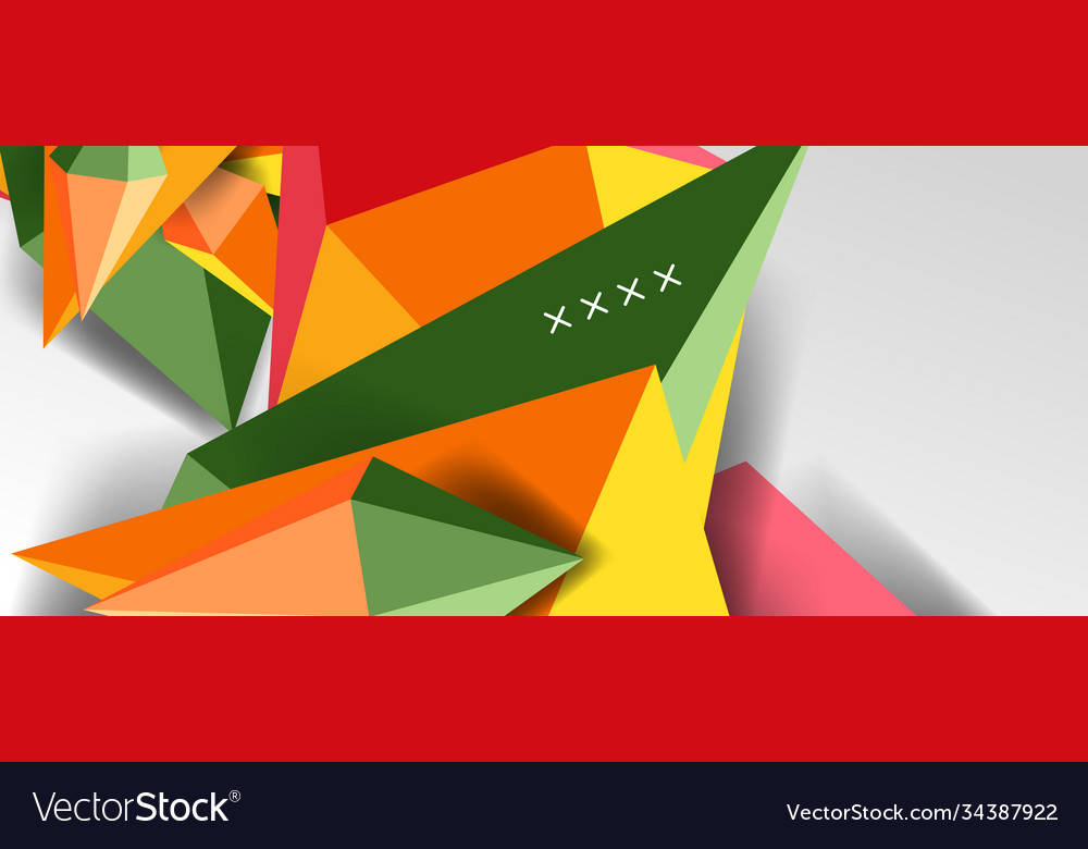 3d low poly abstract shape background vector image 3d low poly abstract shape background
