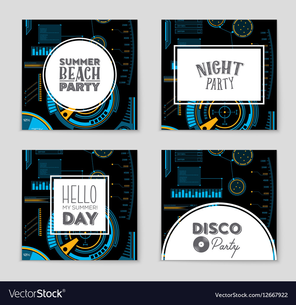 Abstract layout background set for art