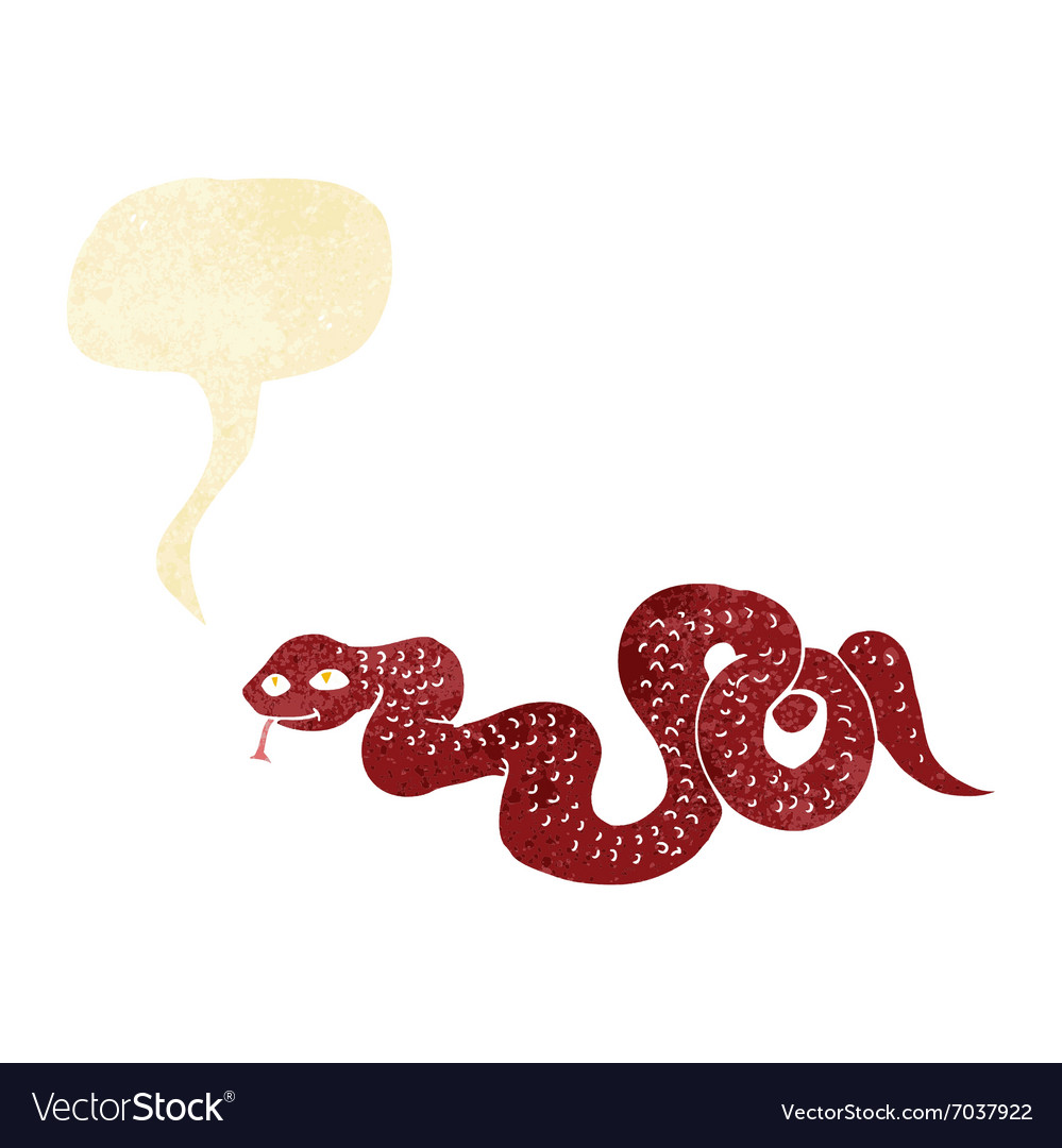 Cartoon snake with speech bubble