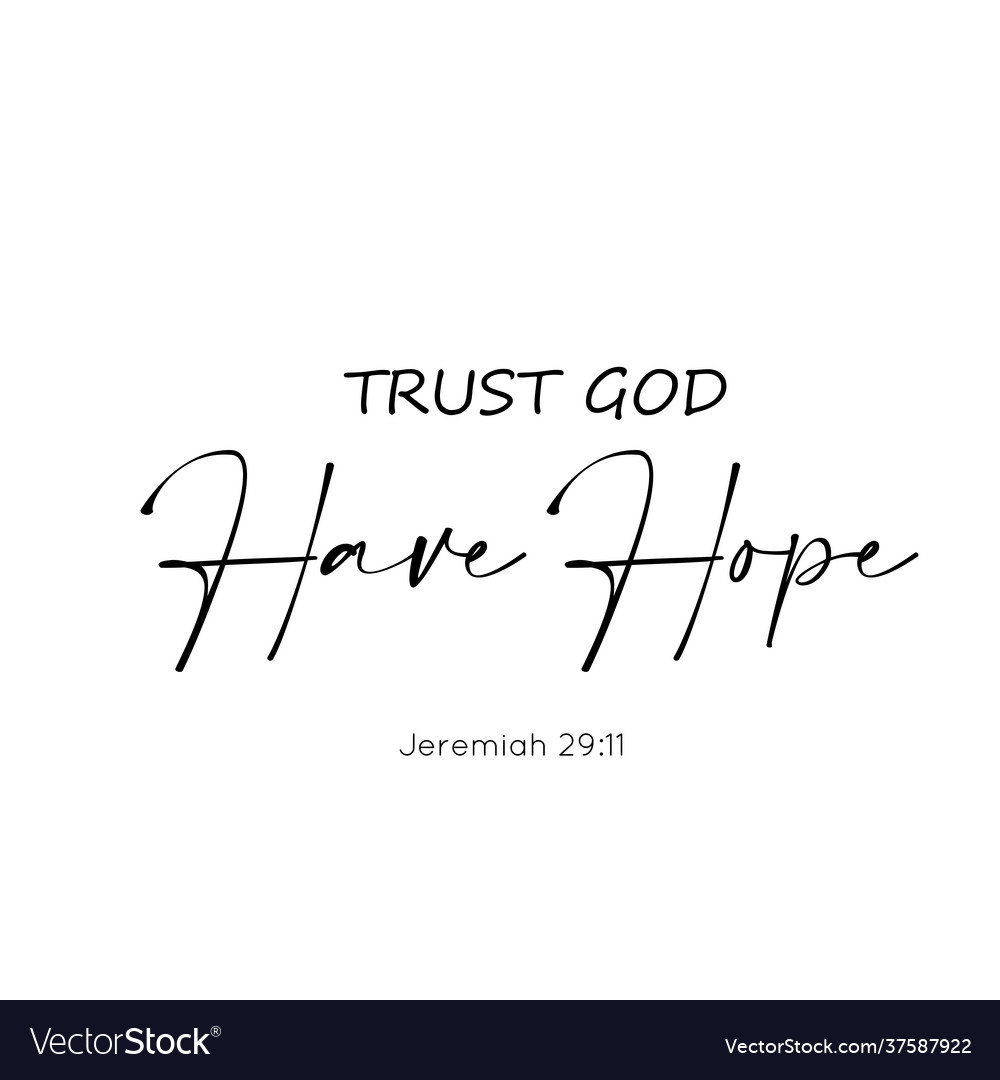 Christian saying - trust god