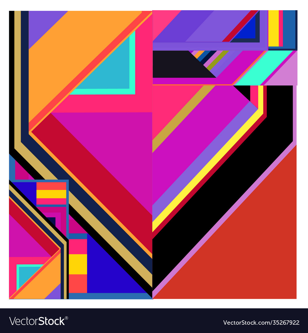 Colorful geometric and curve background pattern