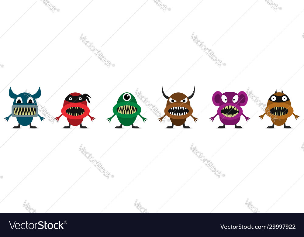 Cute monster set