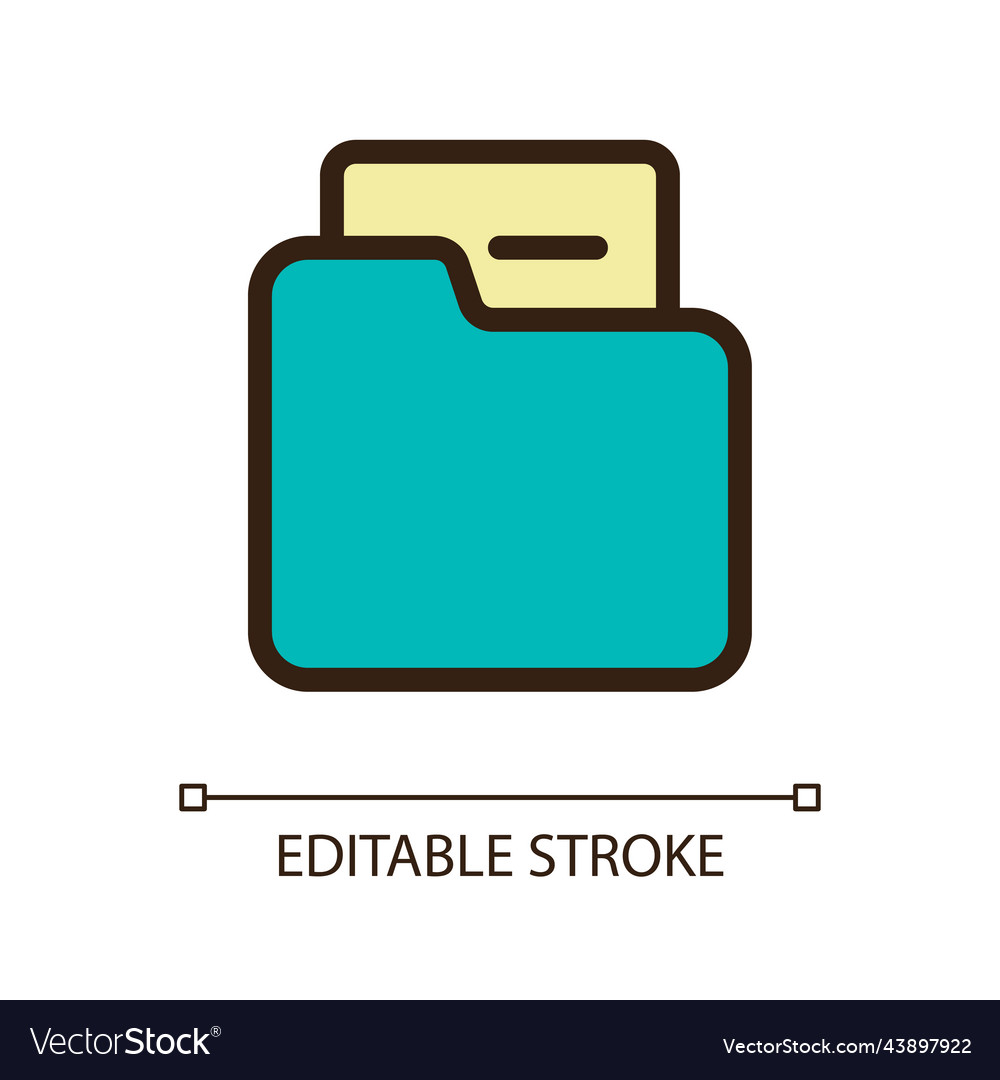 Folder pixel perfect rgb color ui icon vector image Folder pixel perfect rgb color ui icon