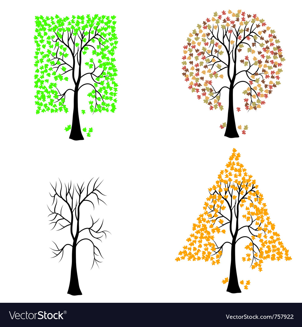 Geometric shape tree Royalty Free Vector Image