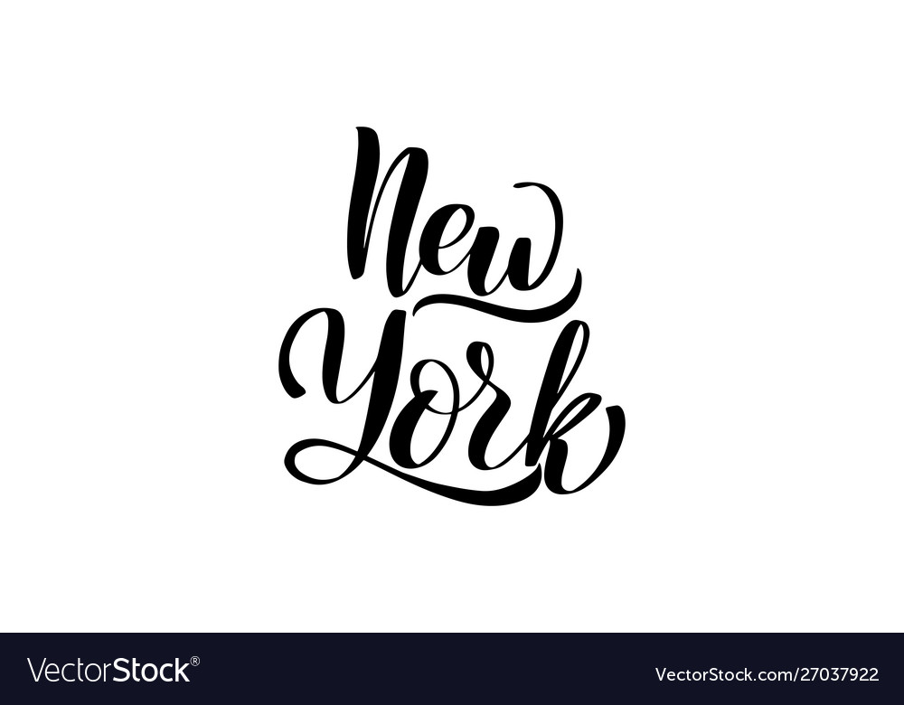 Handwritten brush lettering vector image Handwritten brush lettering