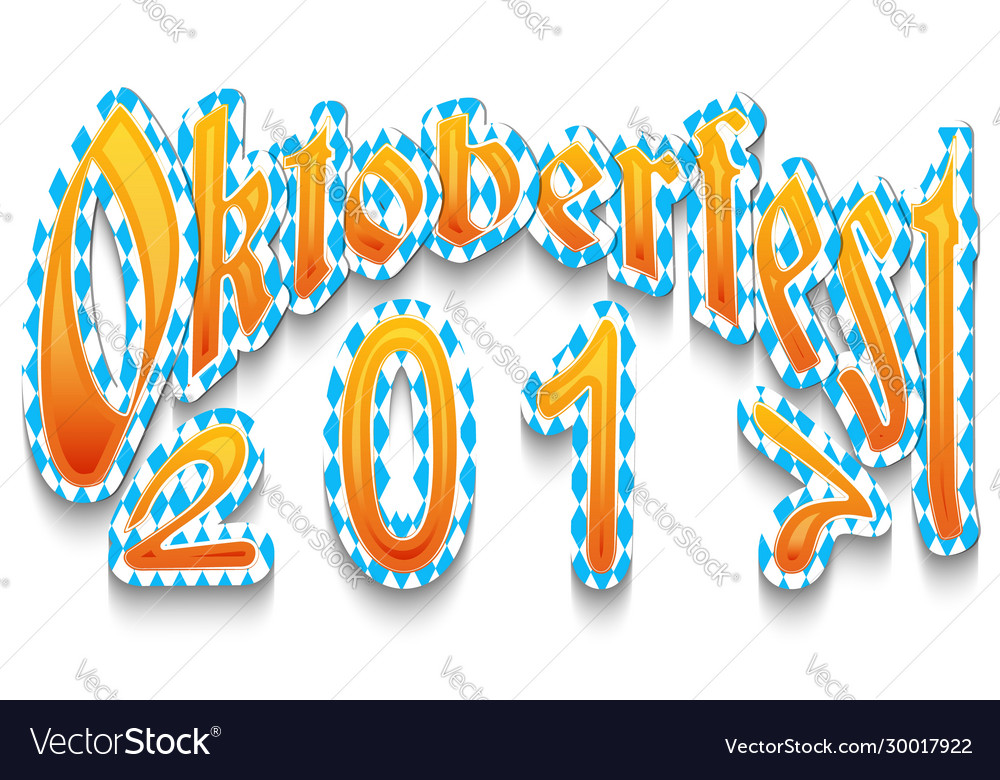 Header oktoberfest yellow inscription Royalty Free Vector