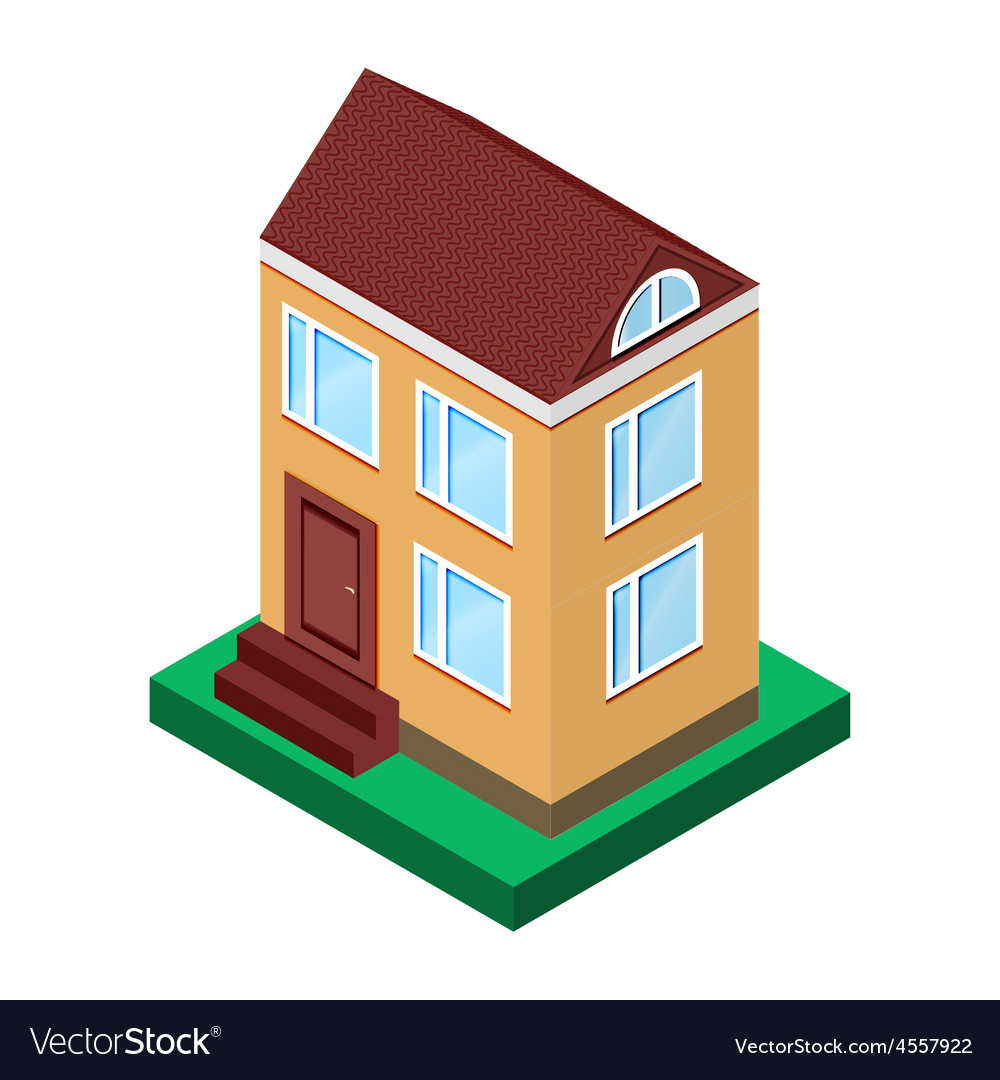 House With Two Floors Windows Royalty Free Vector Image House With Two Floors Windows Vector Image