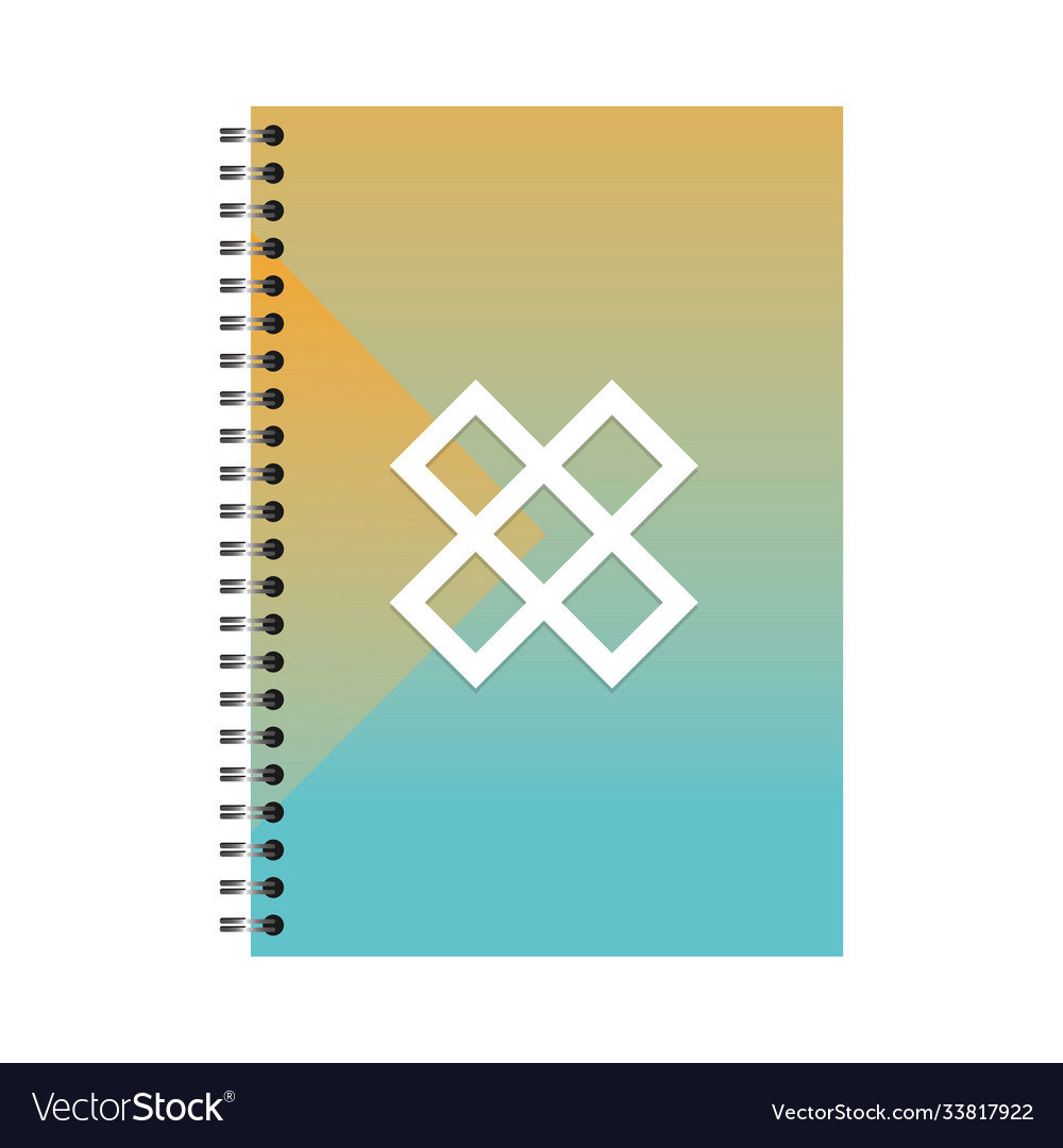 Isolated mockup notebook design