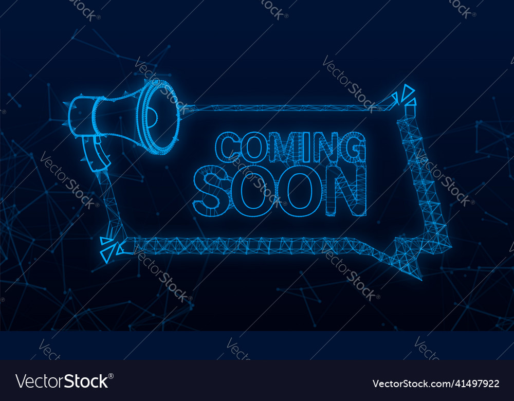Megaphone plexus label with coming soon