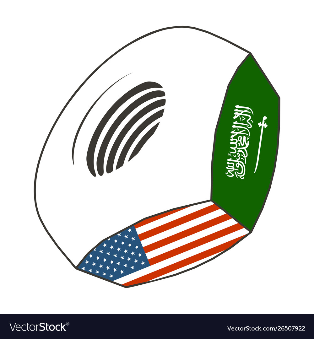 Nut with flags Vector Image Nut with flags