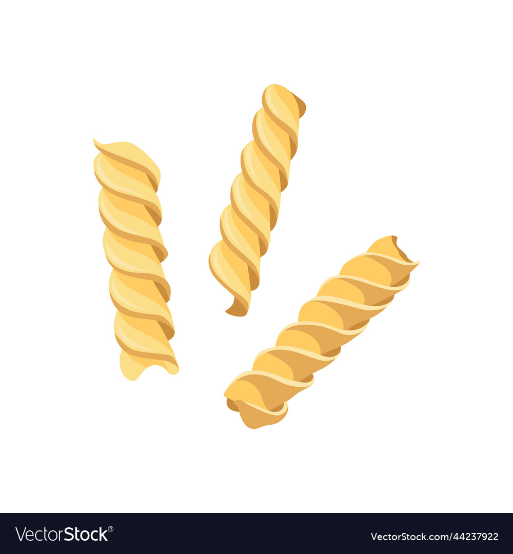 Pasta fusilli restaurant delicious menu icon raw Vector Image