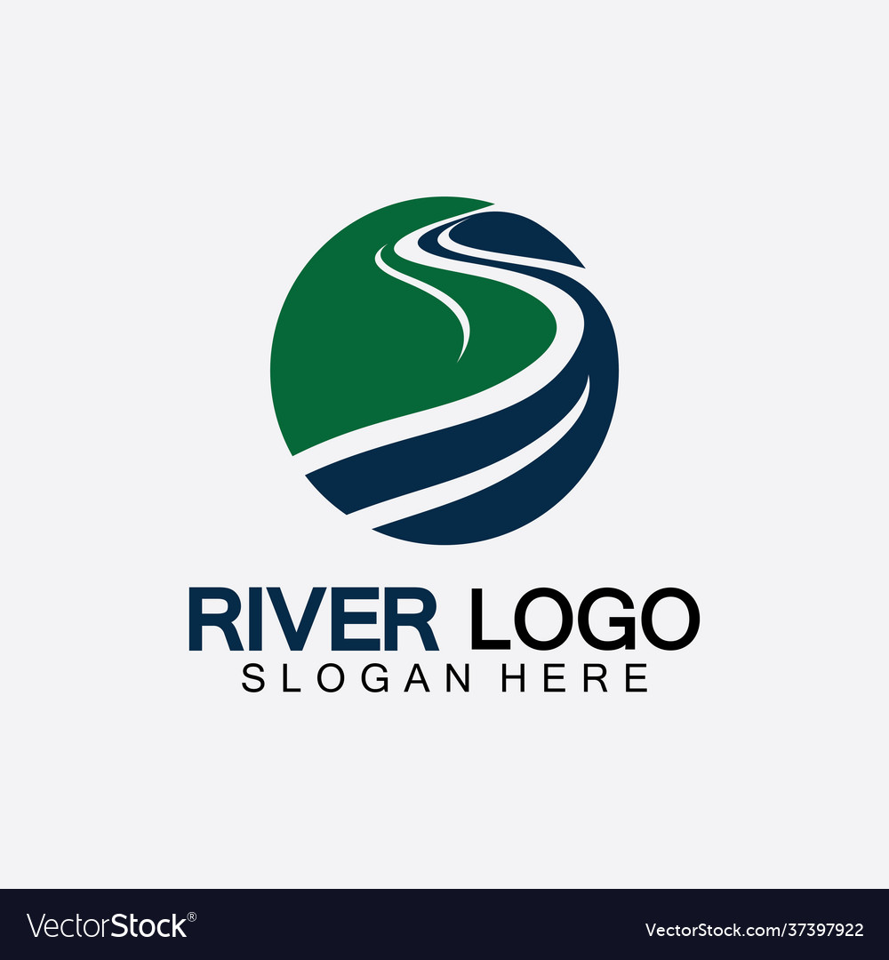 River logo icon design template Royalty Free Vector Image