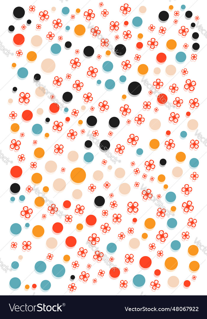Seamless pattern with creative abstract shapes vector image Seamless pattern with creative abstract shapes
